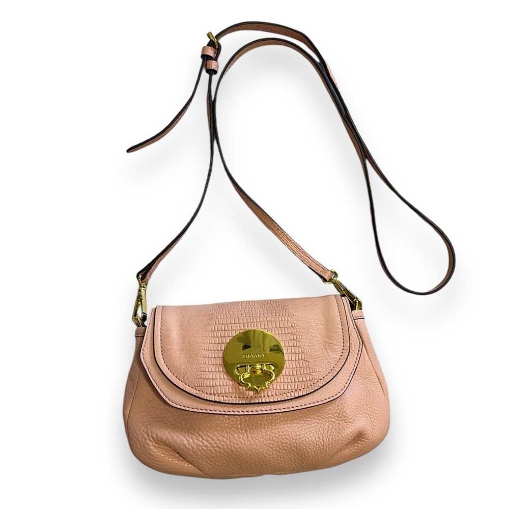 ORYANY Ballet Pink Leather Croc Embossed Crossbody Alec Bag Purse
